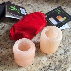 Himalayan Salt Shot Glass Set - Natural Pink